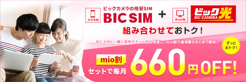 BIC SIM+BicCamera光组合，合算