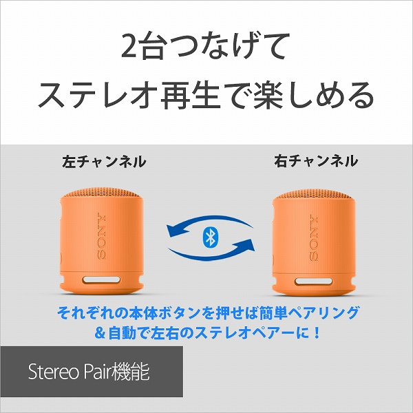 能把2台拴在一起，也能用立体声享用的Stereo Pair起作用