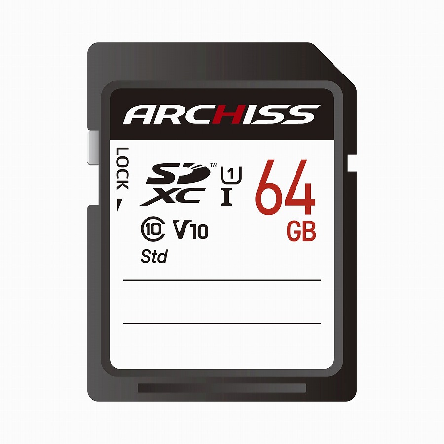 能把"随便用于用记得那个瞬间的"数码照相机的拍摄的标准型号ARCHISS SDHC/SDXC-Standard 64GB