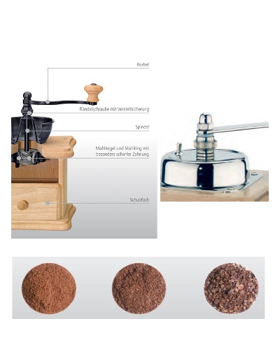 因为传递Zassenhaus(zassenhausu)咖啡碾磨机SANTIAGO(桑迪下巴)螺母所以锯，简单地调整状态