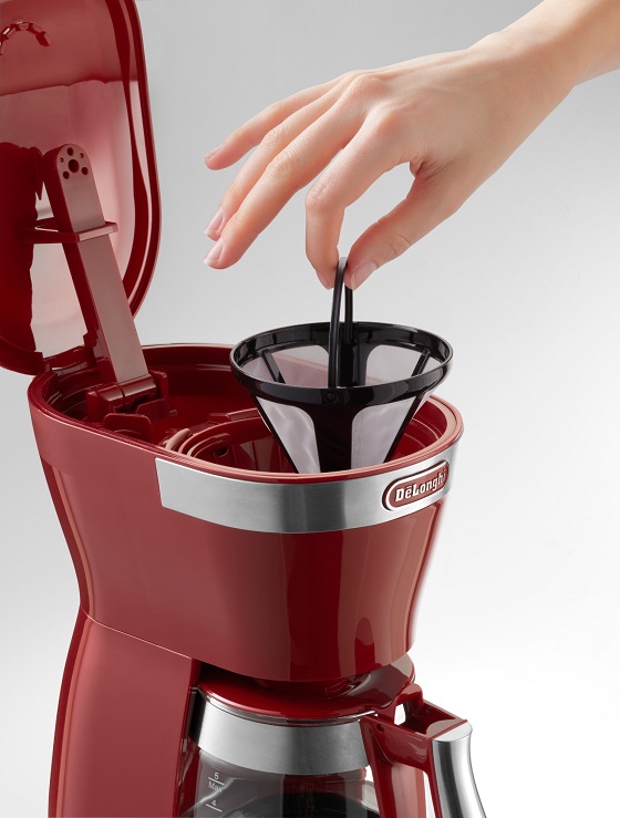 厨房家电咖啡机·意式咖啡机咖啡机德龙Delonghi ICM12011J-R积极的滴落式咖啡厂商热情红
