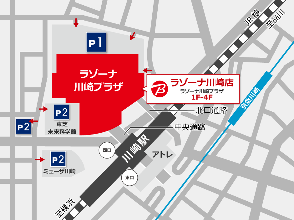 BicCamera LAZONA川崎店停车场地图