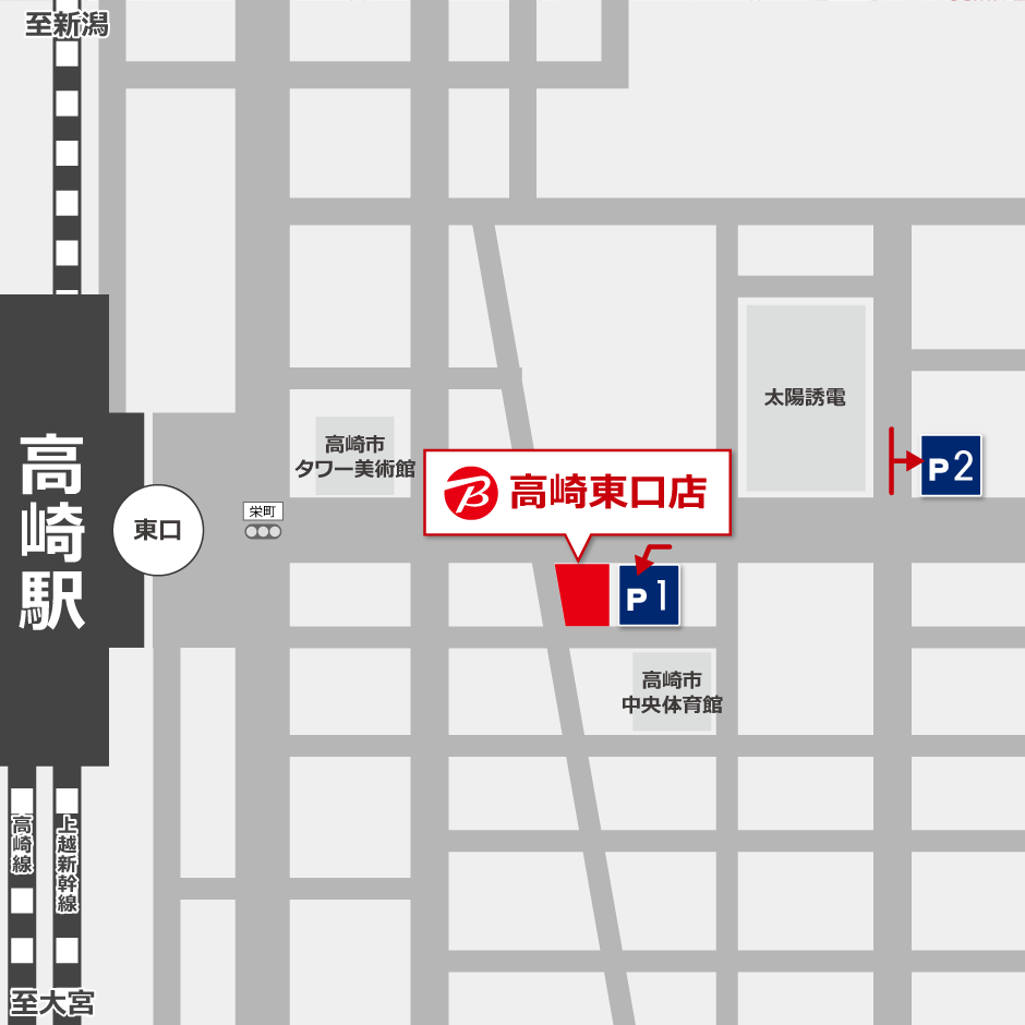 BicCamera 高崎东口店停车场地图