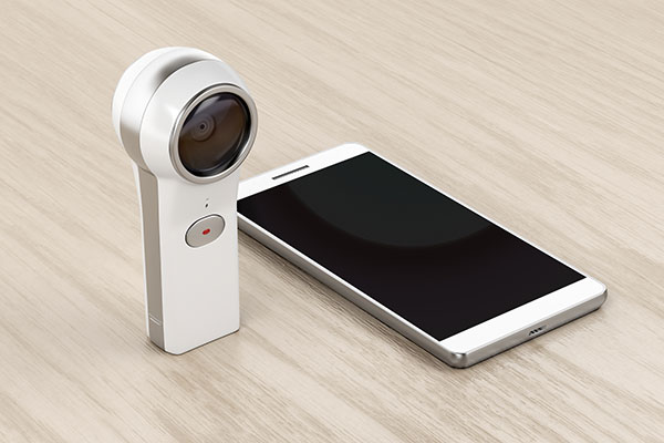 能和360度相机选法智能手机合作吗？